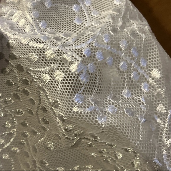 Playtex Bra Sheer Sexy Full Figure 2-Ply Lining Embroidered Style T006 White 42C - Picture 8 of 10